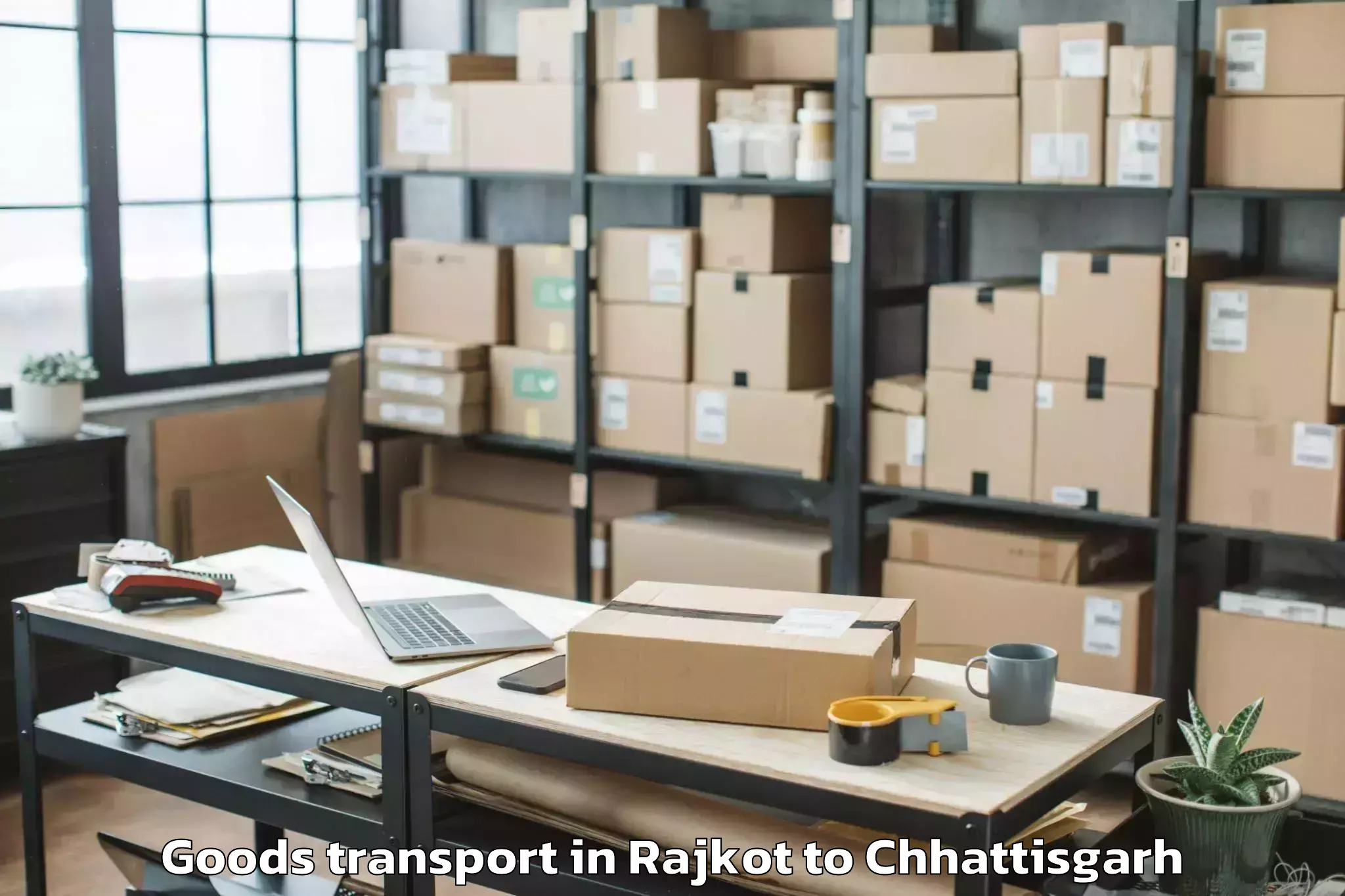 Hassle-Free Rajkot to Surajpur Jhikla Goods Transport